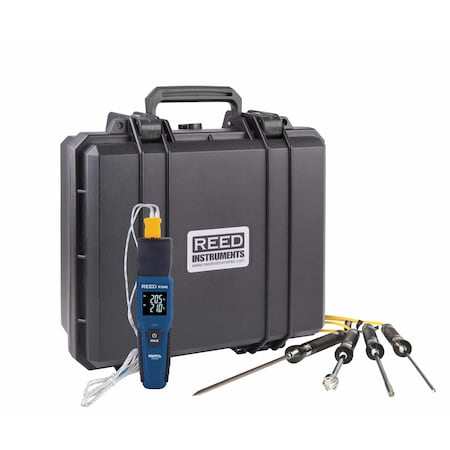 Reed Instruments REED Data Logging Smart Series Thermocouple Thermometer with 4 Type-K Thermocouple Probes R1640-KIT2